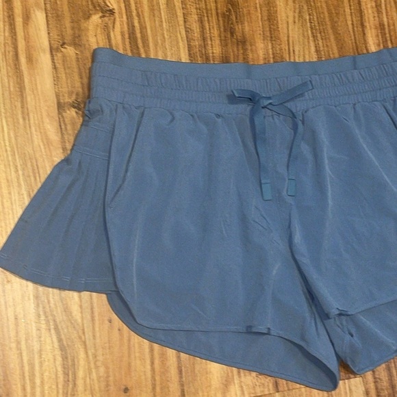 JoyLab women’s XXL  shorts high rise side pleat tie waist blue Athleisure NWT - Picture 2 of 12